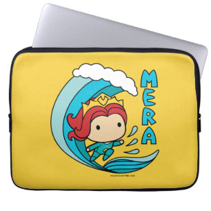 Aquaman Chibi Mera Riding Wave Graphic Laptop Sleeve