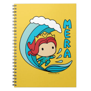 Aquaman   Chibi Mera Riding Wave Graphic Notebook