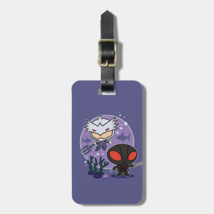 Aquaman Chibi Orm & Black Manta Undersea Graphic Luggage Tag