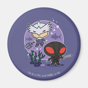 Aquaman Chibi Orm & Black Manta Undersea Graphic Magnet