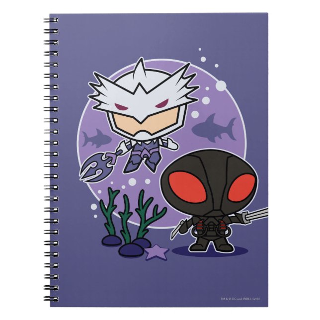 Aquaman | Chibi Orm & Black Manta Undersea Graphic Notebook (Front)