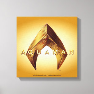 Aquaman Golden Aquaman Logo Canvas Print