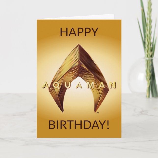 Aquaman | Golden Aquaman Logo Card (Front)