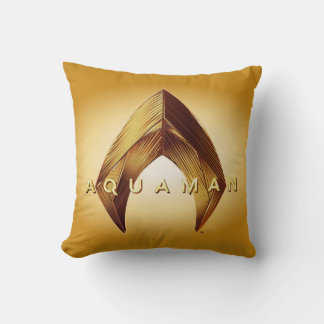 Aquaman | Golden Aquaman Logo Cushion