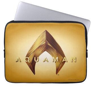 Aquaman | Golden Aquaman Logo Laptop Sleeve