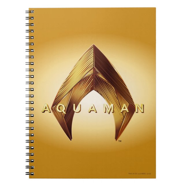 Aquaman | Golden Aquaman Logo Notebook (Front)