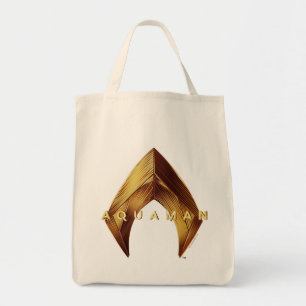 Aquaman   Golden Aquaman Logo Tote Bag