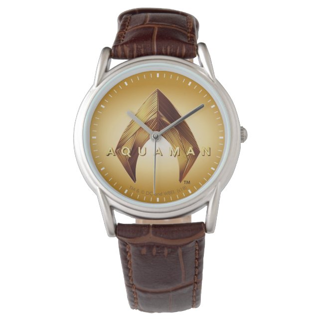 Aquaman | Golden Aquaman Logo Watch (Front)