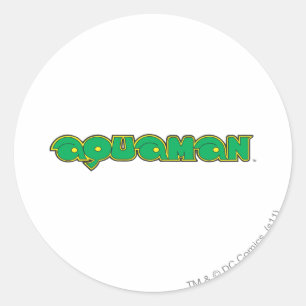 Aquaman Green Logo Classic Round Sticker