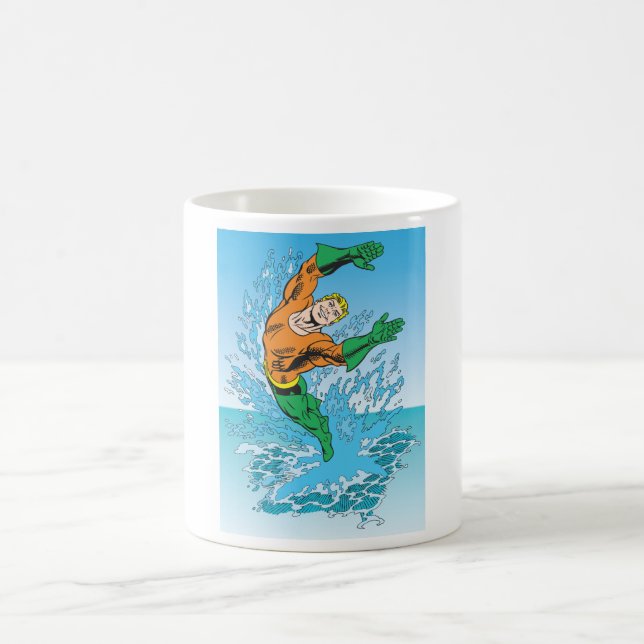 Aquaman Jumps Out of Sea Coffee Mug (Center)