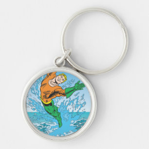 Aquaman Jumps Out of Sea Key Ring
