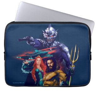 Aquaman   King Orm Versus Mera & Aquaman Laptop Sleeve