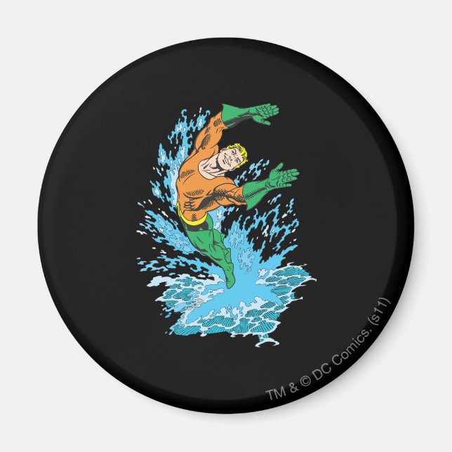 Aquaman Leaps in Wave Magnet (Front)