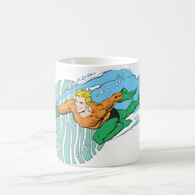 Aquaman Leaps Left Coffee Mug (Center)
