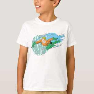 Aquaman Leaps Left T-Shirt