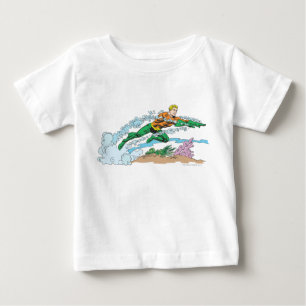 Aquaman Leaps Over Coral Baby T-Shirt