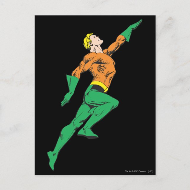 Aquaman Leaps Up Postcard (Front)