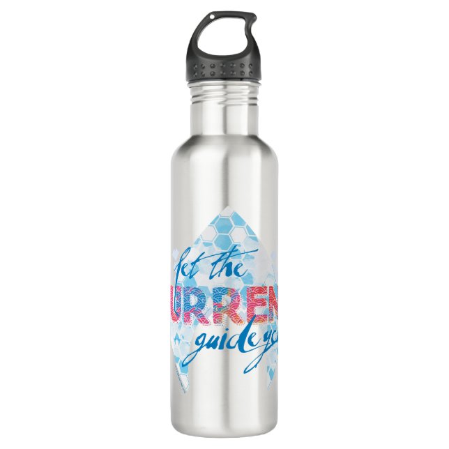 Aquaman | "Let The Current Guide You" Logo Graphic 710 Ml Water Bottle (Front)