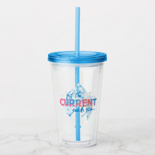 Aquaman "Let The Current Guide You" Logo Graphic Acrylic Tumbler
