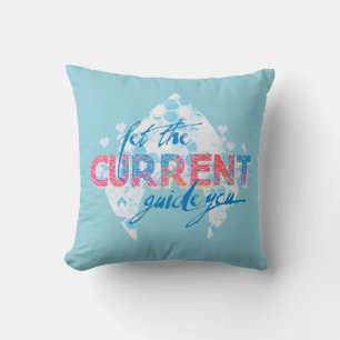 Aquaman   "Let The Current Guide You" Logo Graphic Cushion