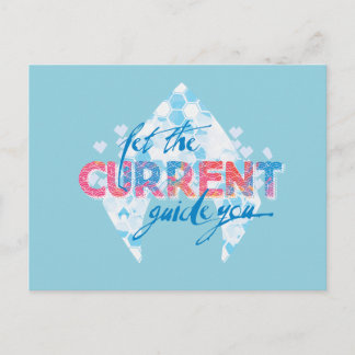 Aquaman | "Let The Current Guide You" Logo Graphic Postcard