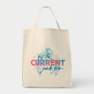 Aquaman "Let The Current Guide You" Logo Graphic Tote Bag