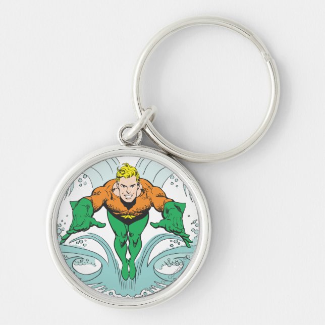 Aquaman Lunging Forward Key Ring (Front)