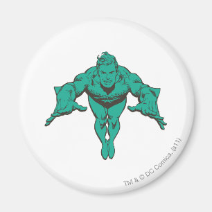 Aquaman Lunging Forward - Teal Magnet