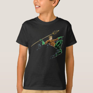 Aquaman Lunging with Spear T-Shirt