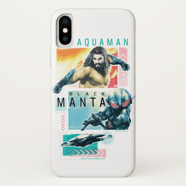 Aquaman | Modernist Aquaman & Black Manta Graphic Case-Mate iPhone Case (Back)