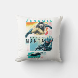 Aquaman Modernist Aquaman & Black Manta Graphic Cushion