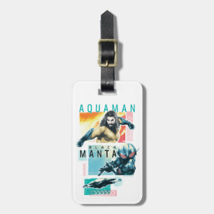 Aquaman   Modernist Aquaman & Black Manta Graphic Luggage Tag