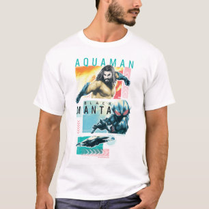Aquaman Modernist Aquaman & Black Manta Graphic T-Shirt
