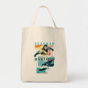 Aquaman Modernist Aquaman & Black Manta Graphic Tote Bag