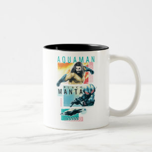 Aquaman   Modernist Aquaman & Black Manta Graphic Two-Tone Coffee Mug