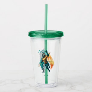 Aquaman Modernist Aquaman Collage Acrylic Tumbler