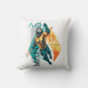Aquaman Modernist Aquaman Collage Cushion