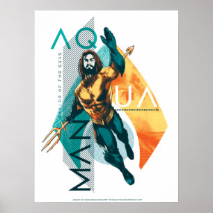 Aquaman Modernist Aquaman Collage Poster