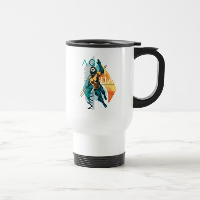 Aquaman | Modernist Aquaman Collage Travel Mug (Right)