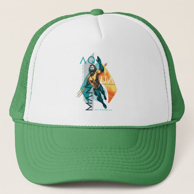 Aquaman | Modernist Aquaman Collage Trucker Hat (Front)