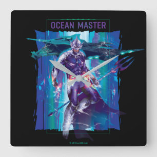 Aquaman Ocean Master King Orm Refracted Graphic Square Wall Clock