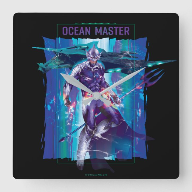 Aquaman | Ocean Master King Orm Refracted Graphic Square Wall Clock (Front)