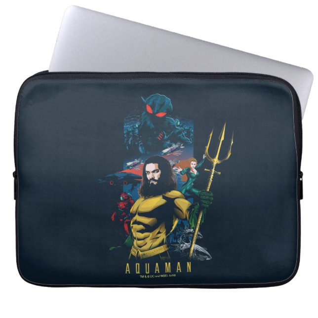 Aquaman | Orin, Mera, and Black Manta Graphic Laptop Sleeve (Front)