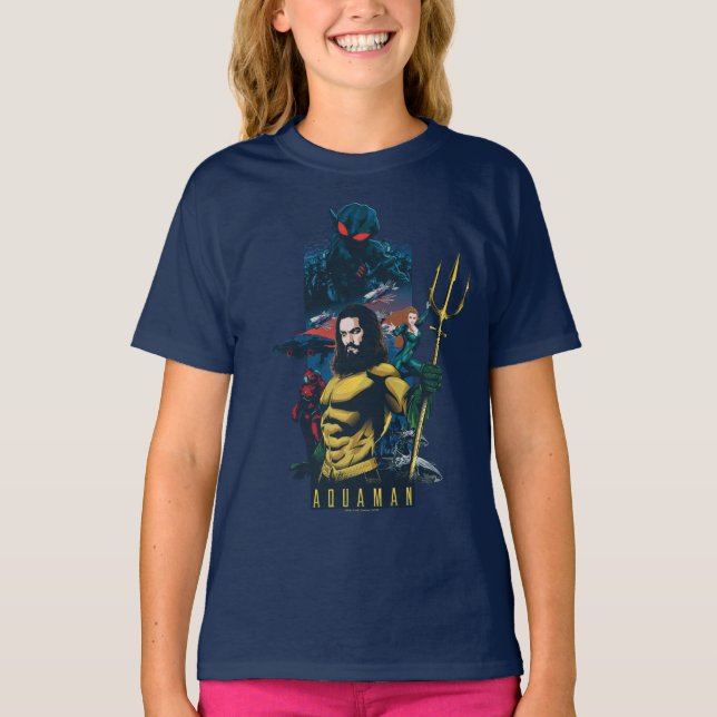 Aquaman | Orin, Mera, and Black Manta Graphic T-Shirt (Front)