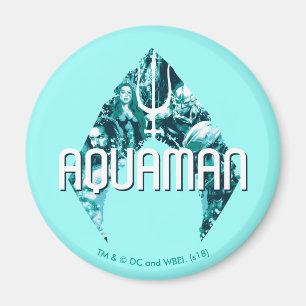 Aquaman   Orin, Mera, Orm & Black Manta In Symbol Magnet