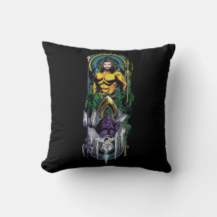 Aquaman Orin & Orm Reversible Art Nouveau Panel Cushion