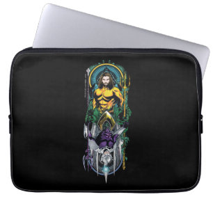 Aquaman   Orin & Orm Reversible Art Nouveau Panel Laptop Sleeve