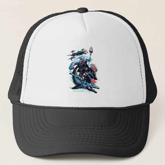 Aquaman | Orm, Black Manta, Tylosaur, & Ships Trucker Hat (Front)