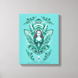 Aquaman Ornate Mera Graphic Canvas Print