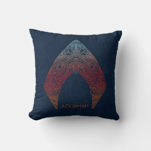 Aquaman   Paisley Aquaman Logo Cushion